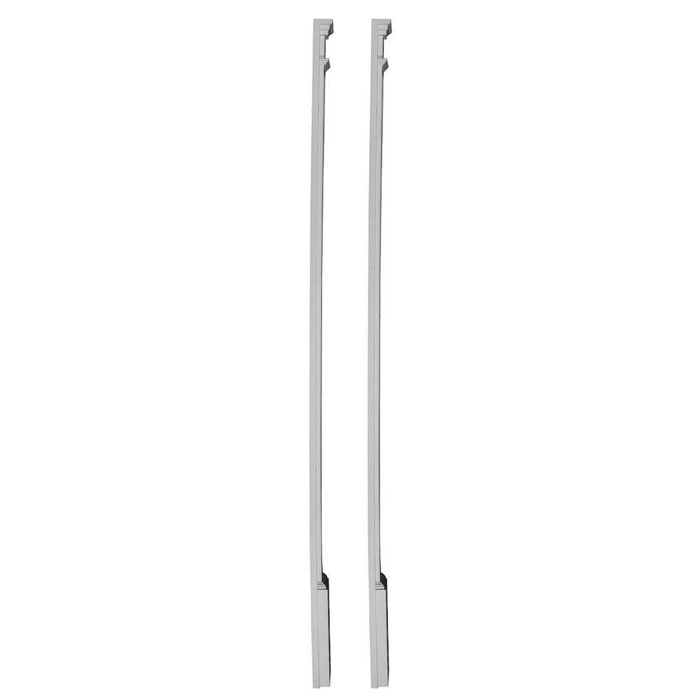 Ekena Millwork 8 in. x 2-3/4 in. x 100 in. Primed Polyurethane Fluted Pilaster Moulding