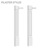 Ekena Millwork 8 in. x 2-3/4 in. x 108 in. Primed Polyurethane Fluted Pilaster Moulding