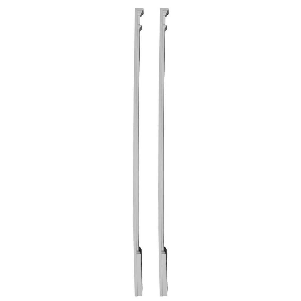 Ekena Millwork 8 in. x 2-3/4 in. x 108 in. Primed Polyurethane Fluted Pilaster Moulding