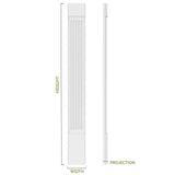 Ekena Millwork 2-1/2 in. x 10 in. x 90-1/2 in. Polyurethane Fluted Pilaster