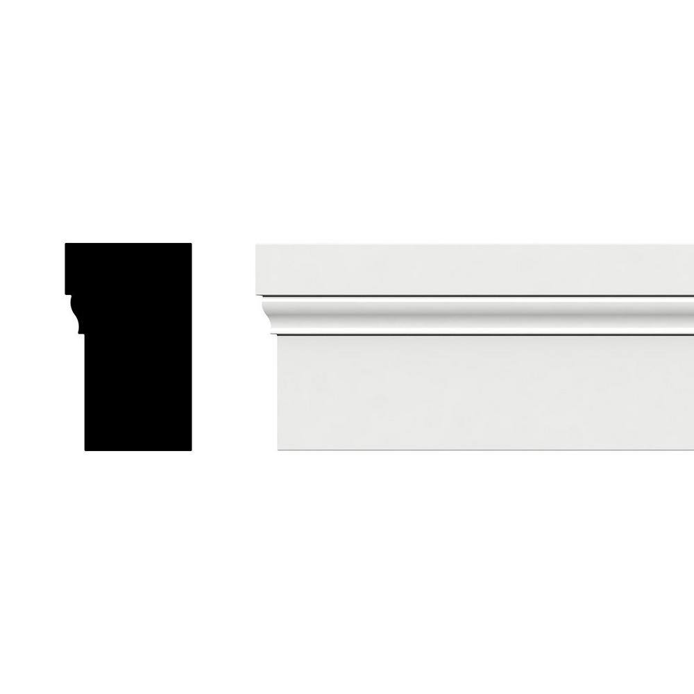 Ekena Millwork 2 in. x 1-1/4 in. x 96 in. Brick Mould, PVC