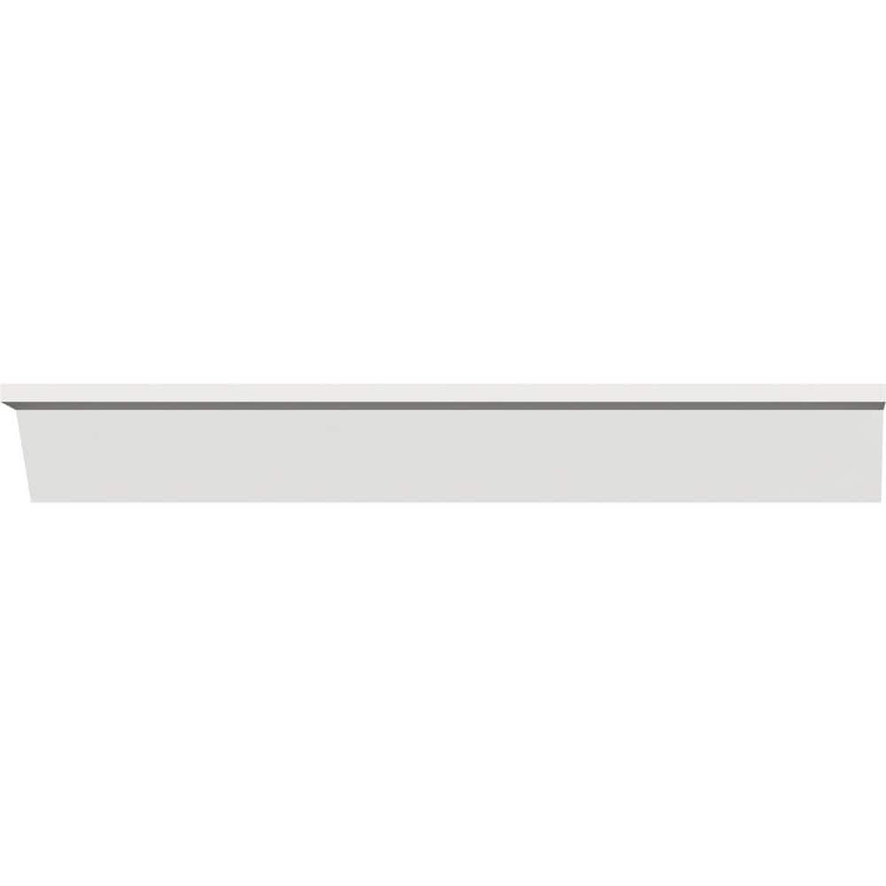 Ekena Millwork 1-5/8 in. x 5/8 in. x 96 in. Drip Cap Moulding, PVC (12-Pack)