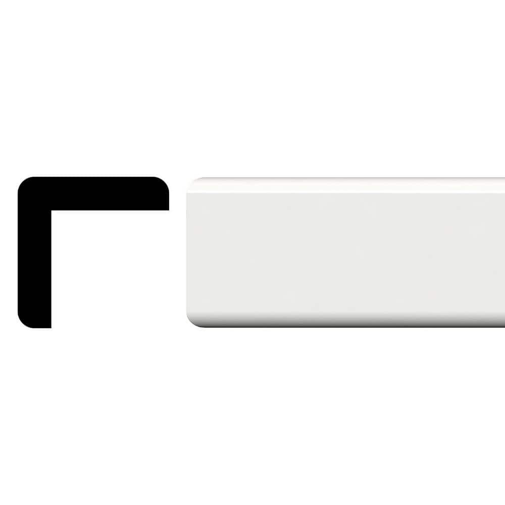 Ekena Millwork 1-1/8 in. x 1-1/8 in. x 96 in. Outside Corner Moulding, PVC (12-Pack)