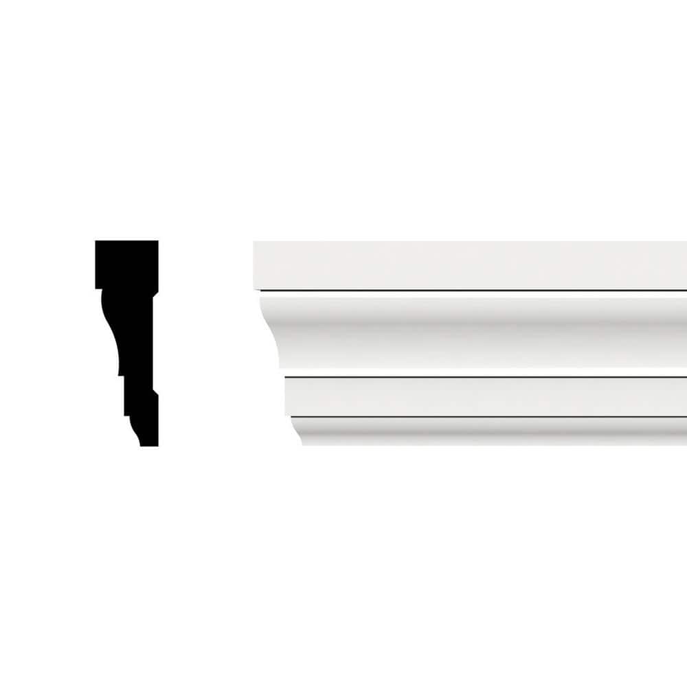 Ekena Millwork 2-1/4 in. x 3/4 in. x 96 in. Casing Moulding, PVC