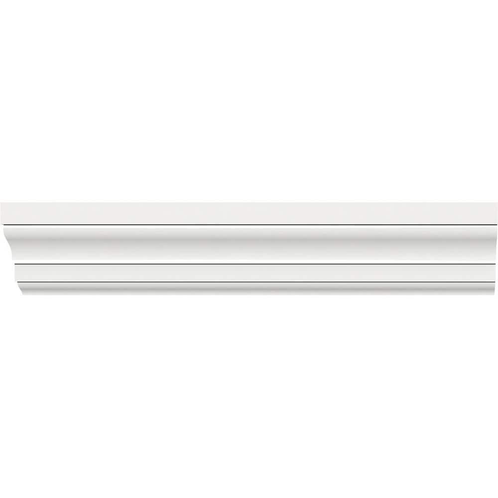 Ekena Millwork 2-1/4 in. x 3/4 in. x 96 in. Casing Moulding, PVC (8-Pack)