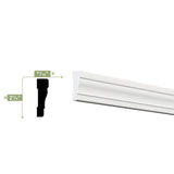 Ekena Millwork 2-1/4 in. x 3/4 in. x 96 in. Colonial Casing Moulding, PVC (8-Pack)