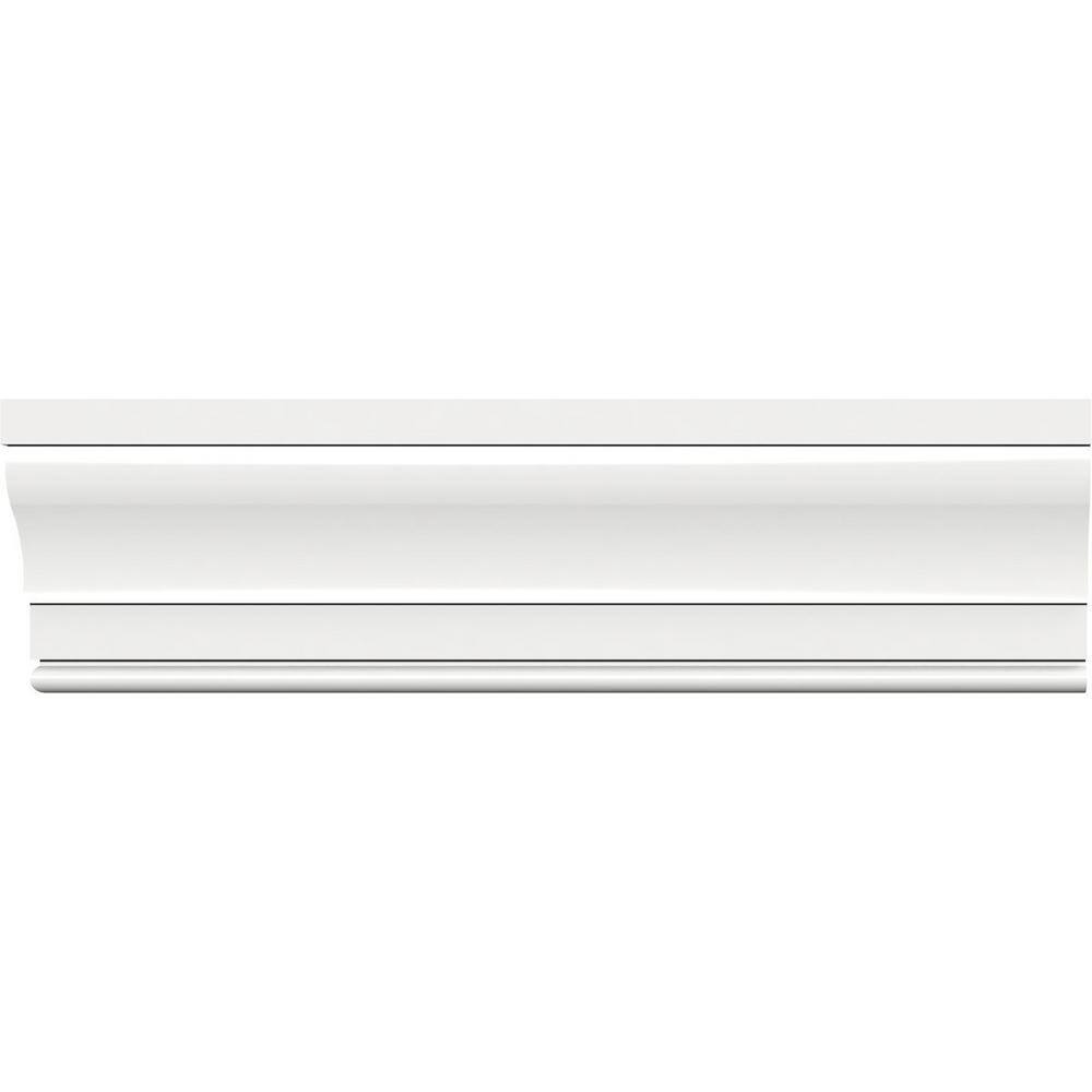 Ekena Millwork 3-1/4 in. x 3/4 in. x 96 in. Casing Moulding, PVC (12-Pack)