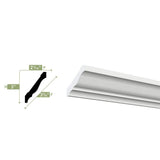 Ekena Millwork 3 in. x 3-5/8 in. x 96 in. Crown Moulding, PVC (6-Pack)