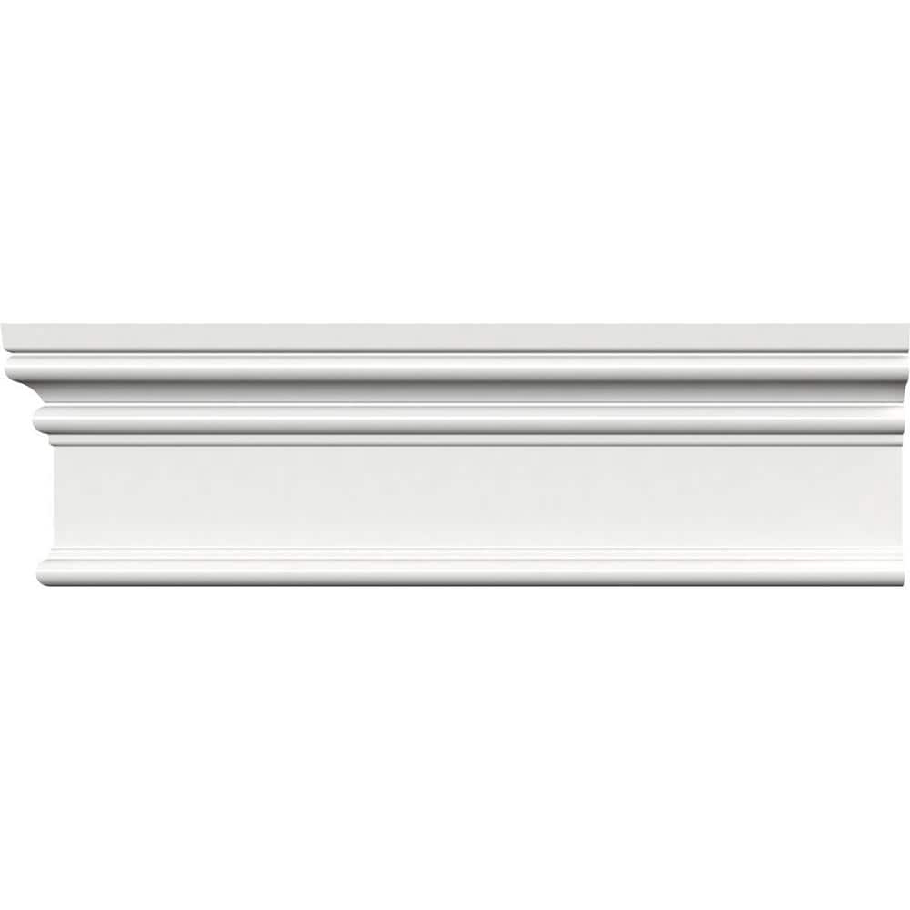 Ekena Millwork 3-1/2 in. x 1 in. x 96 in. RB3 Casing Moulding, PVC (6-Pack)