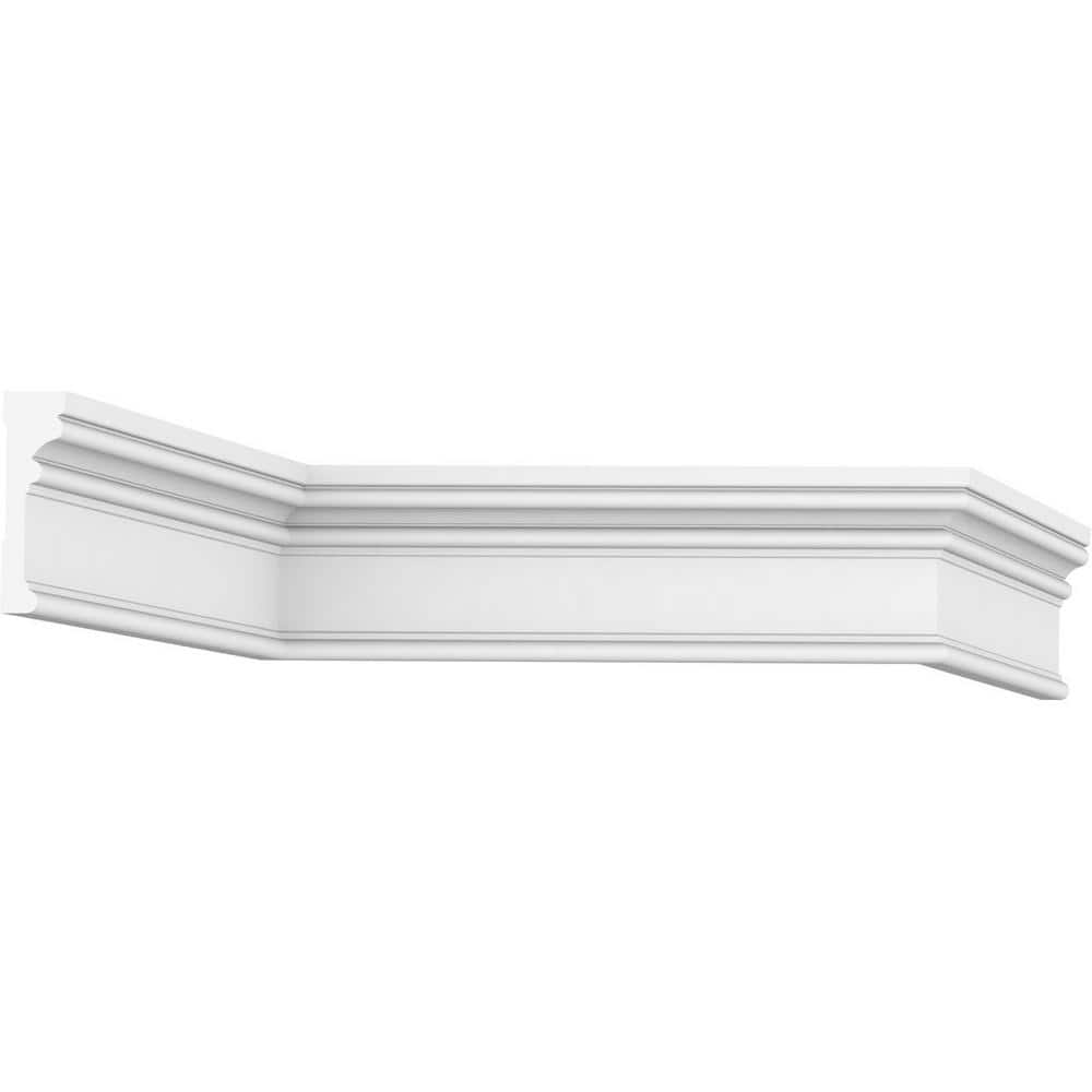 Ekena Millwork 3-1/2 in. x 1 in. x 96 in. RB3 Casing Moulding, PVC (8-Pack)
