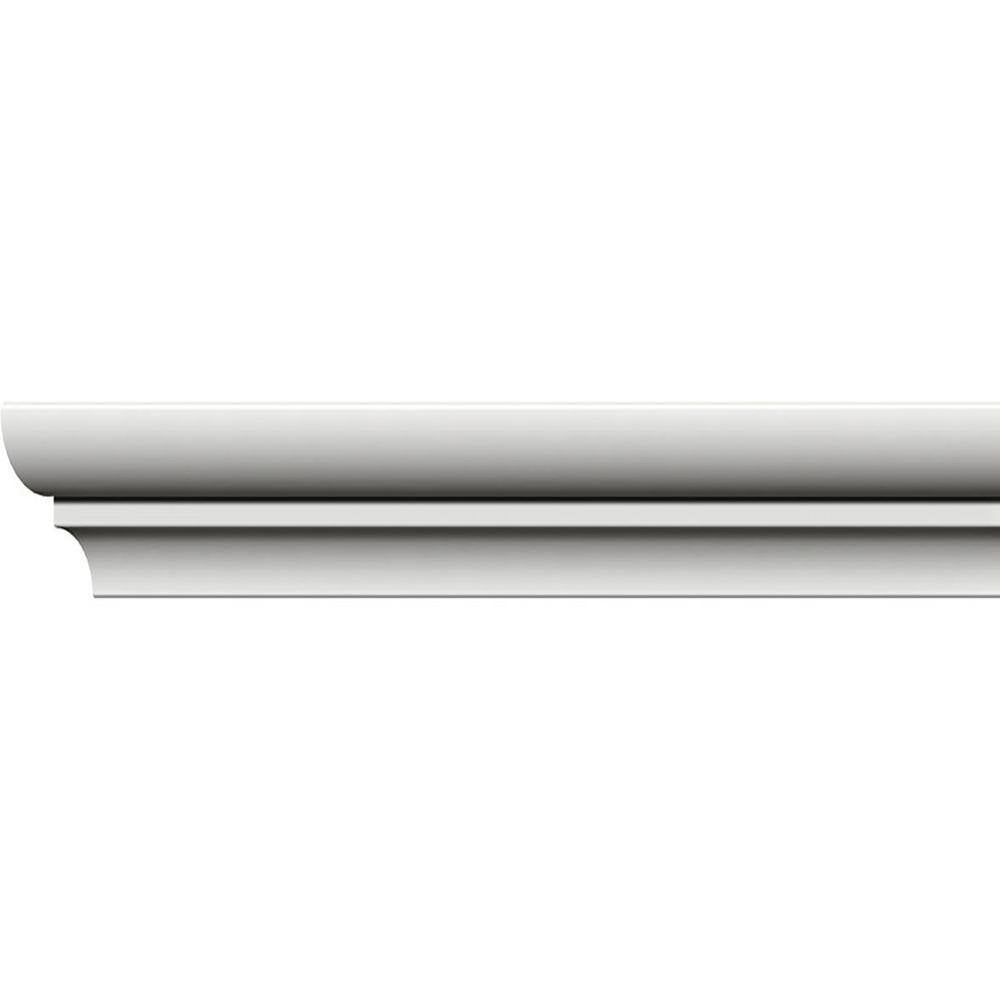 Ekena Millwork 1-1/8 in. x 1/8 in. x 96 in. Bed Moulding, PVC (12-Pack)