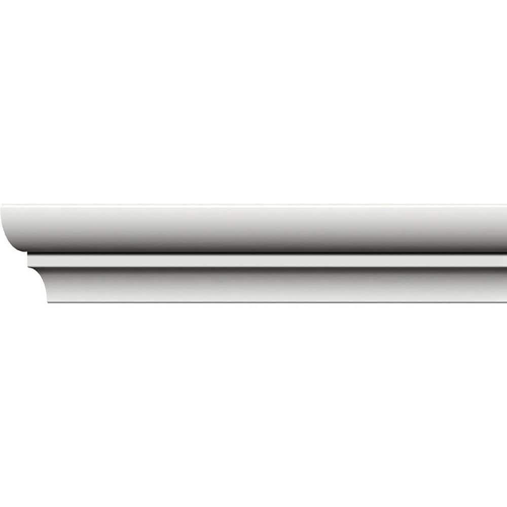 Ekena Millwork 1-1/8 in. x 1/8 in. x 96 in. Bed Moulding, PVC (6-Pack)
