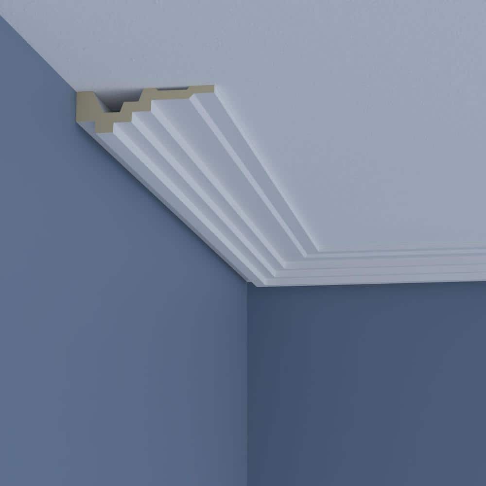 Ekena Millwork Joseph 4.375 in. D x 4.375 in. W x 96 in. L Polyurethane Crown Moulding