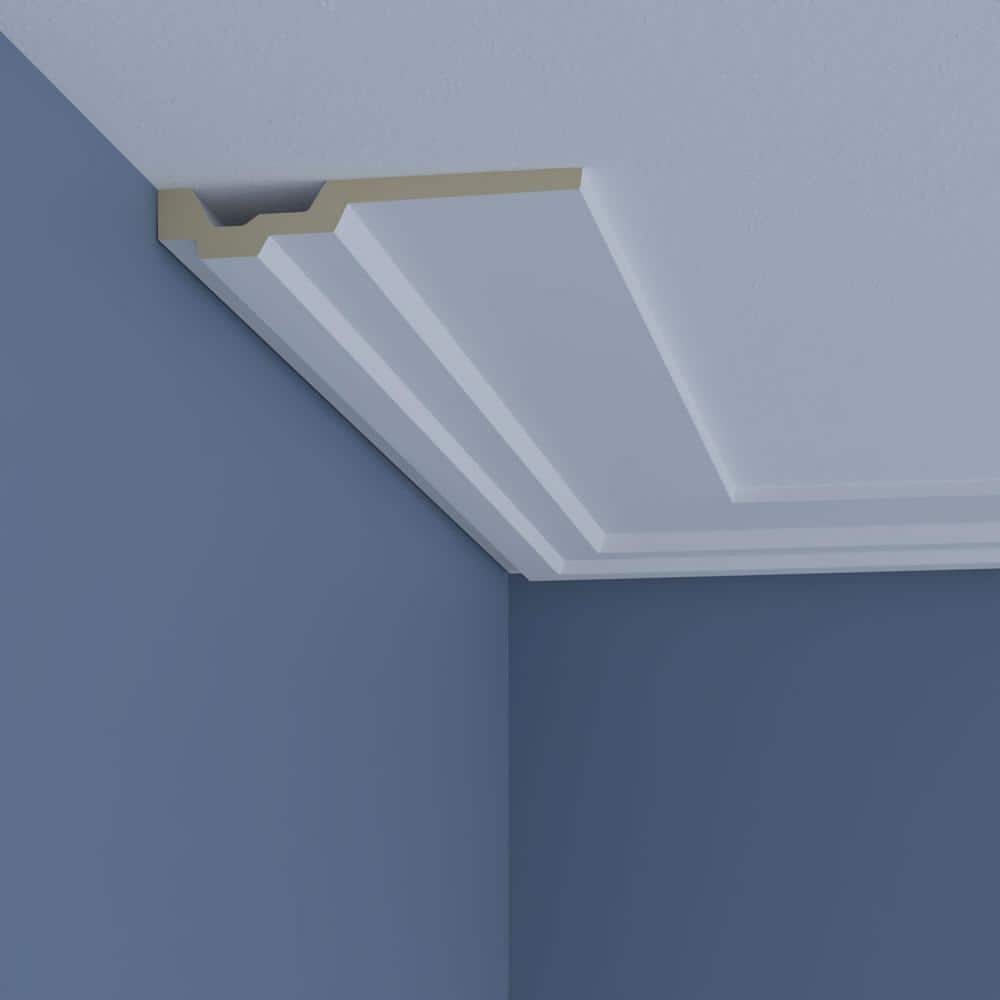 Ekena Millwork Kirizma 6.5 in. D x 6.5 in. W x 96 in. L Polyurethane Crown Moulding