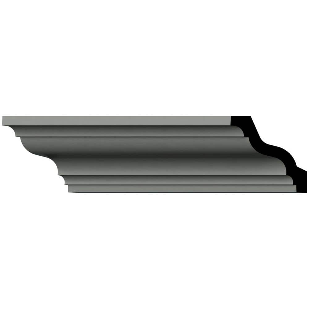 Ekena Millwork Grace 2.375 in. D x 3.375 in. W x 96 in. L Polyurethane Crown Moulding