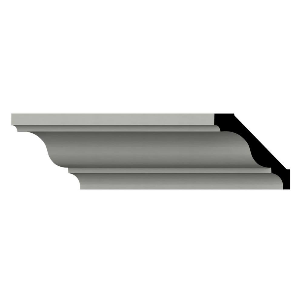 Ekena Millwork Margot 2.375 in. D x 3.375 in. W x 96 in. L Polyurethane Crown Moulding