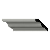 Ekena Millwork Margot 2.375 in. D x 3.375 in. W x 96 in. L Polyurethane Crown Moulding