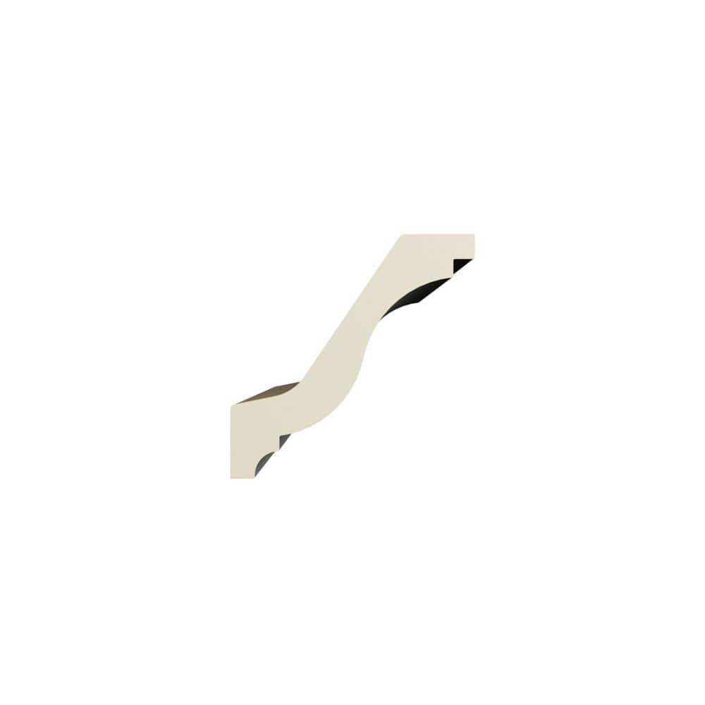 Ekena Millwork Scarlett 2 in. D x 2.75 in. W x 94.5 in. L Polyurethane Crown Moulding