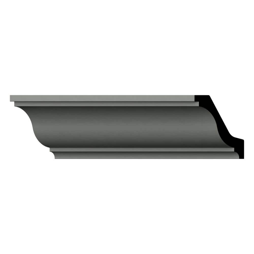 Ekena Millwork Scarlett 2 in. D x 2.75 in. W x 94.5 in. L Polyurethane Crown Moulding