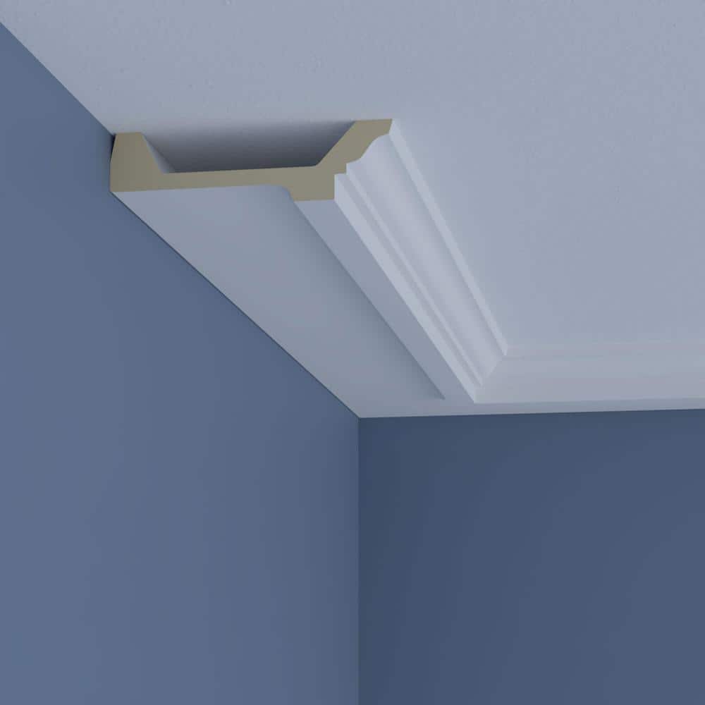 Ekena Millwork Alora 6.125 in. D x 6.125 in. W x 96 in. L Polyurethane Crown Moulding