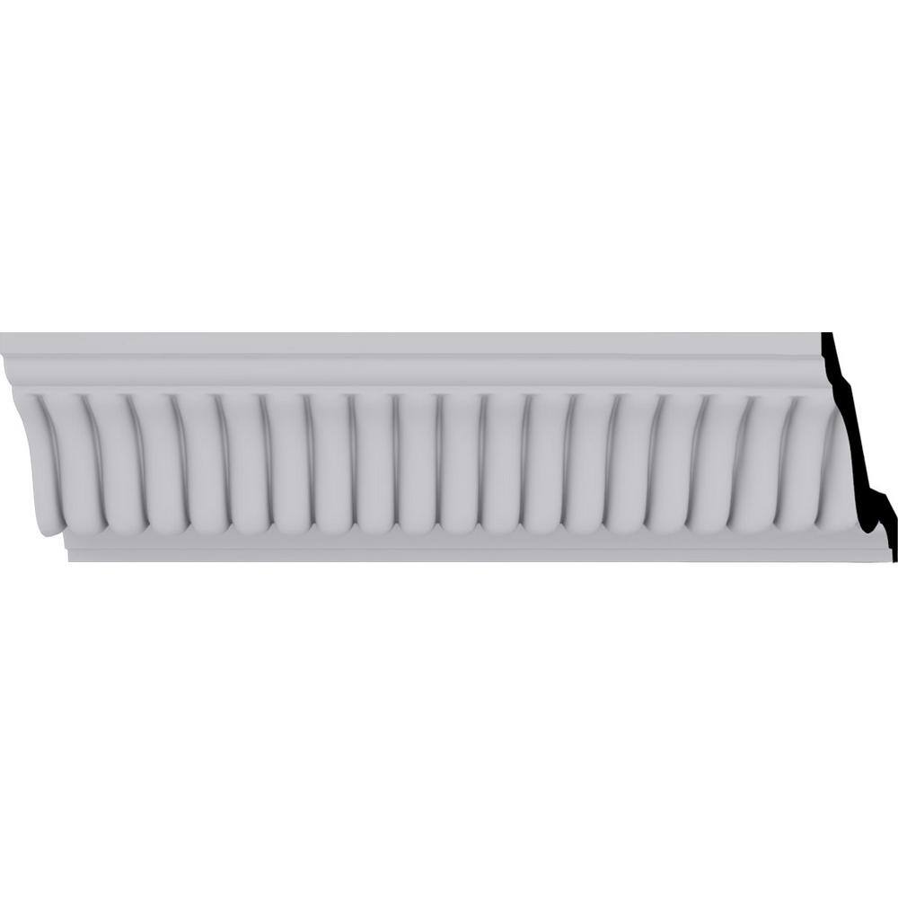Ekena Millwork 3 in. x 3 in. x 94-1/2 in. Polyurethane Carrillo Crown Moulding