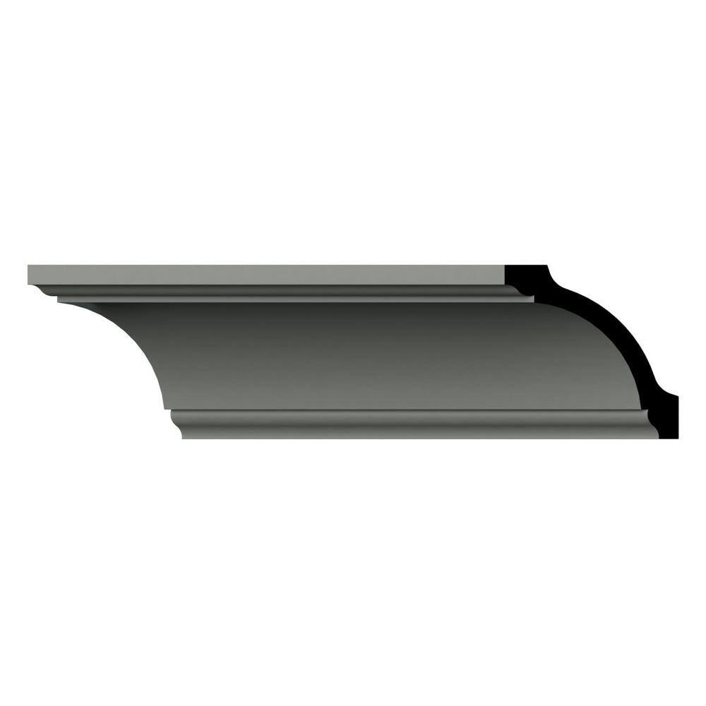 Ekena Millwork Carollton 2.75 in. D x 3.875 in. W x 94.5 in. L Polyurethane Crown Moulding