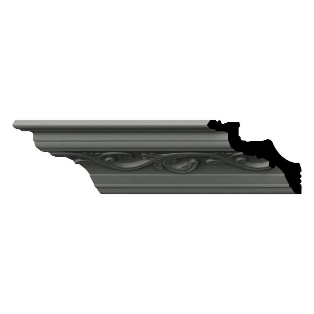 Ekena Millwork Damian 3.375 in. D x 4.375 in. W x 96 in. L Polyurethane Crown Moulding