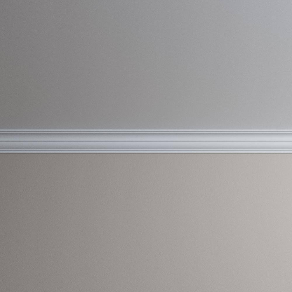 Ekena Millwork Enzo 2.5 in. D x 4 in. W x 96 in. L Polyurethane Crown Moulding