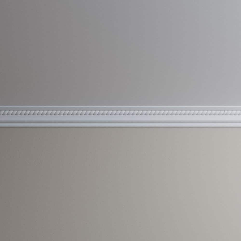 Ekena Millwork Freya 2.75 in. D x 4.125 in. W x 96 in. L Polyurethane Crown Moulding