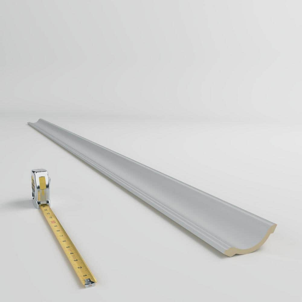 Ekena Millwork Wesley 3 in. D x 4.125 in. W x 96 in. L Polyurethane Crown Moulding