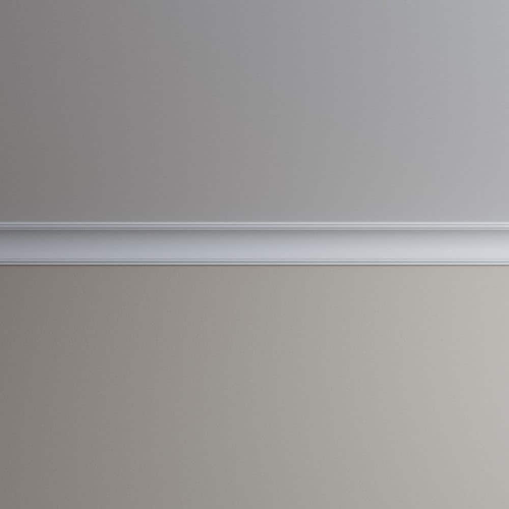 Ekena Millwork Wesley 3 in. D x 4.125 in. W x 96 in. L Polyurethane Crown Moulding