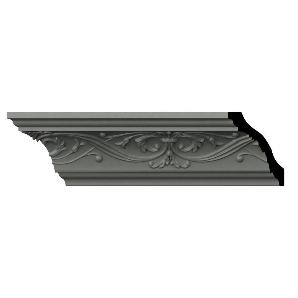 Ekena Millwork Abel 3.125 in. D x 4.5 in. W x 96 in. L Polyurethane Crown Moulding