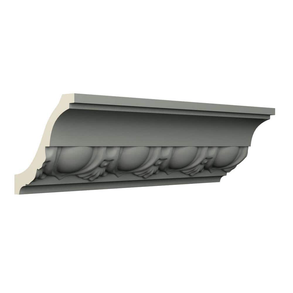 Ekena Millwork Abraham 3.125 in. D x 4.5 in. W x 96 in. L Polyurethane Crown Moulding