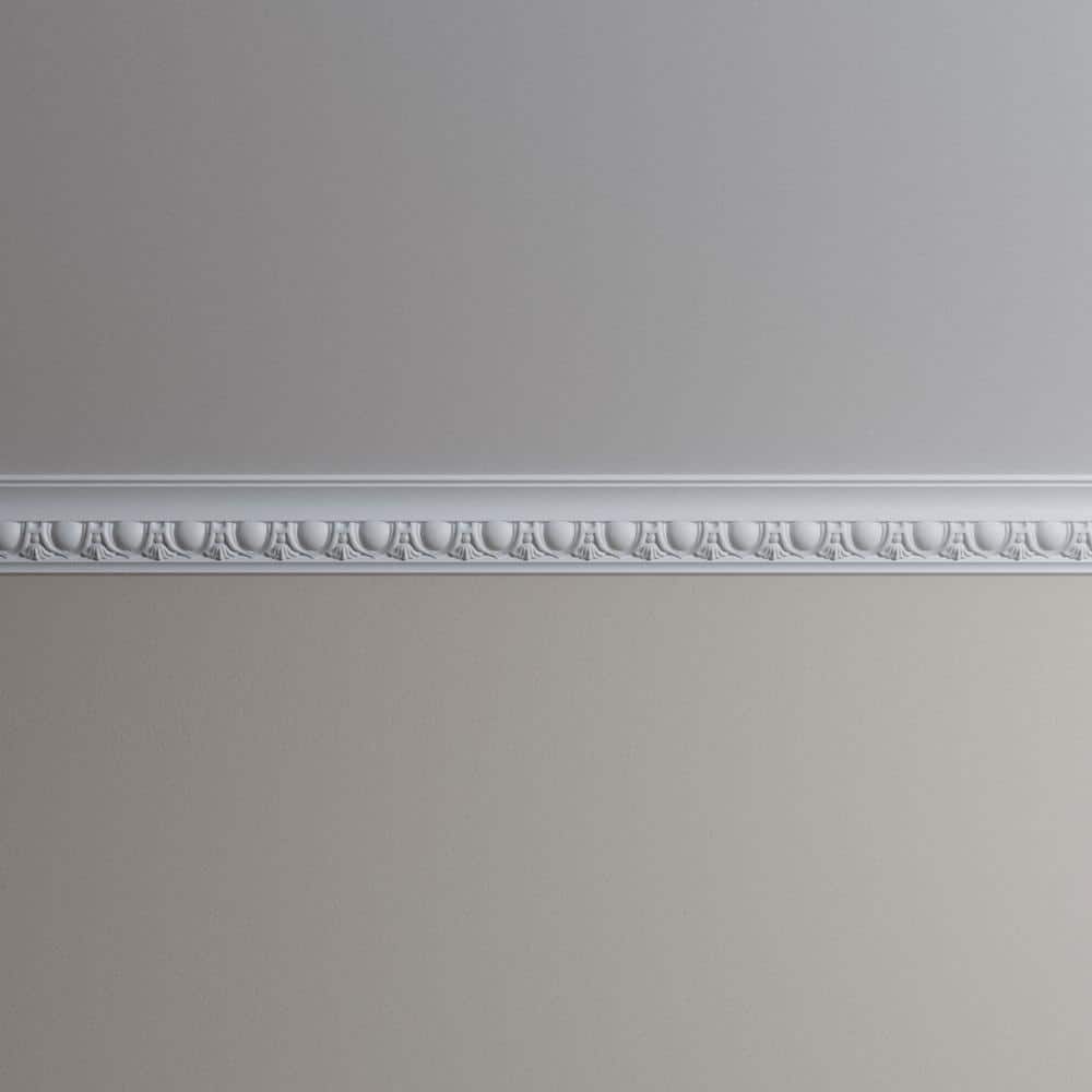 Ekena Millwork Abraham 3.125 in. D x 4.5 in. W x 96 in. L Polyurethane Crown Moulding