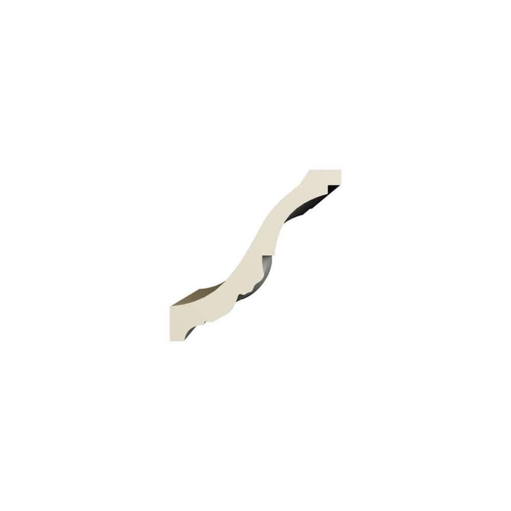 Ekena Millwork Abraham 3.125 in. D x 4.5 in. W x 96 in. L Polyurethane Crown Moulding