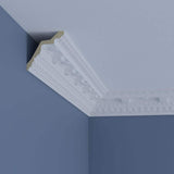 Ekena Millwork Elijah 3.375 in. D x 4.5 in. W x 96 in. L Polyurethane Crown Moulding