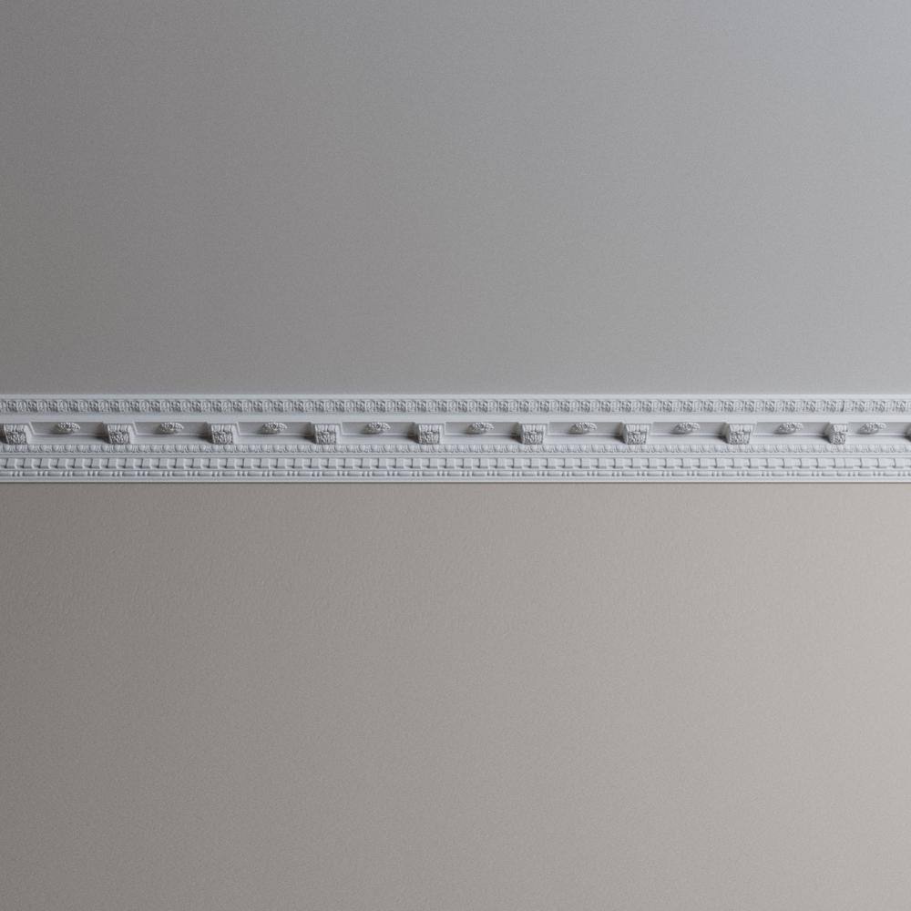 Ekena Millwork Elijah 3.375 in. D x 4.5 in. W x 96 in. L Polyurethane Crown Moulding