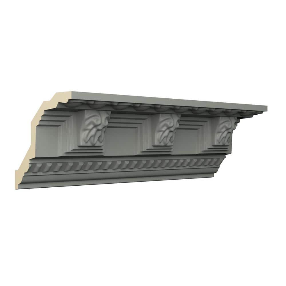 Ekena Millwork Grayson 3.125 in. D x 4.5 in. W x 96 in. L Polyurethane Crown Moulding