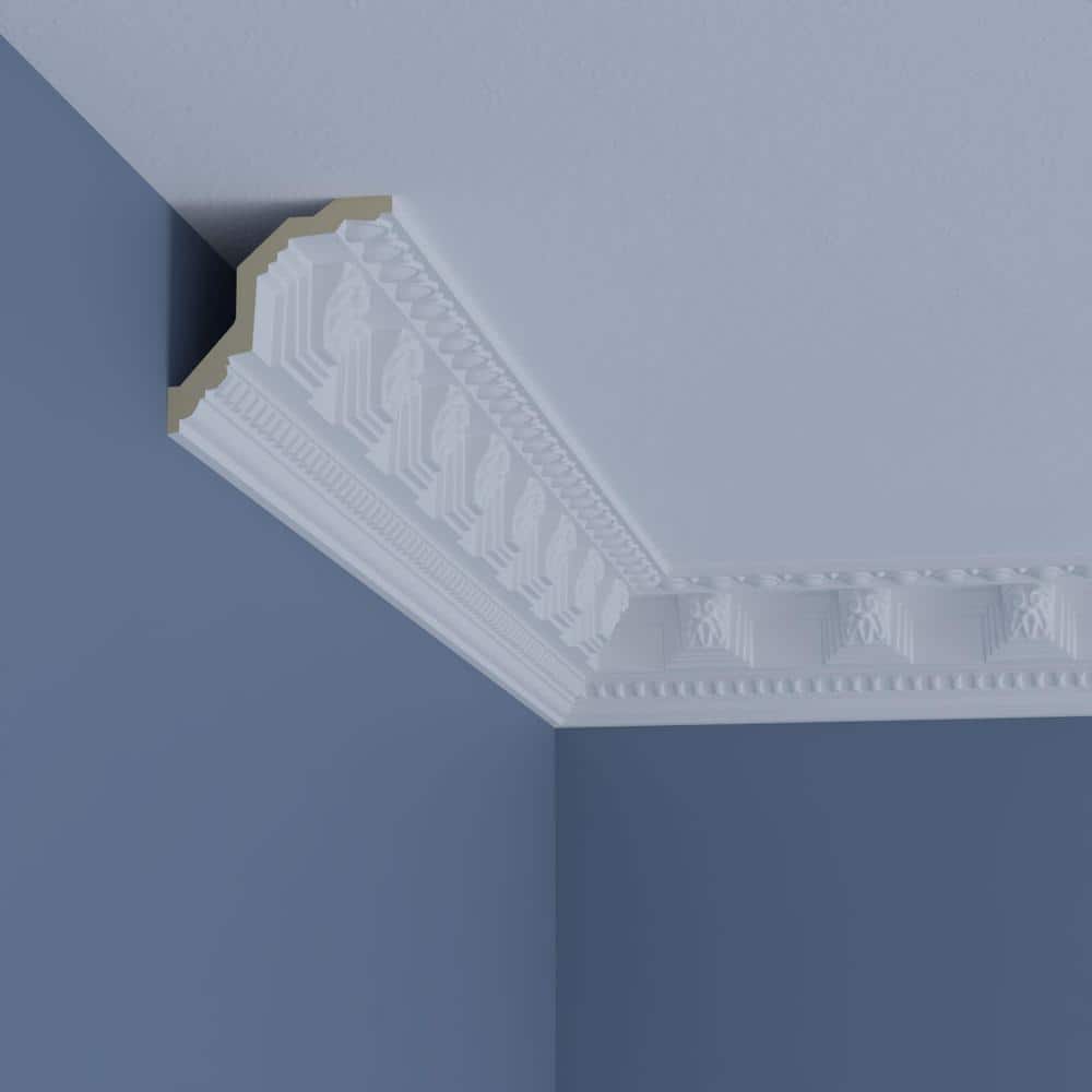 Ekena Millwork Grayson 3.125 in. D x 4.5 in. W x 96 in. L Polyurethane Crown Moulding