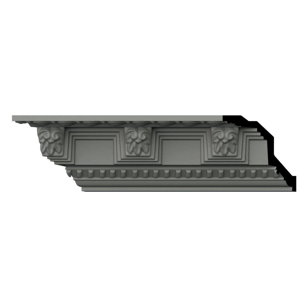 Ekena Millwork Grayson 3.125 in. D x 4.5 in. W x 96 in. L Polyurethane Crown Moulding