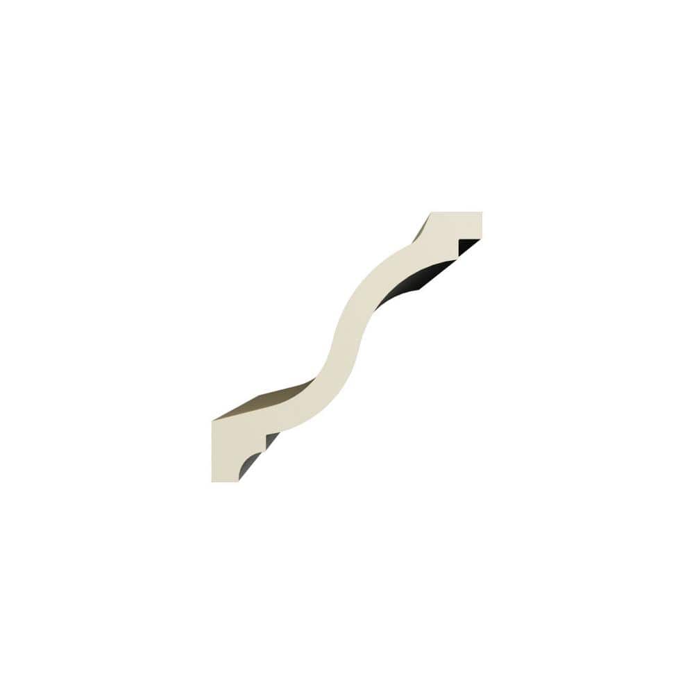 Ekena Millwork Morgan 3.125 in. D x 4.5 in. W x 96 in. L Polyurethane Crown Moulding