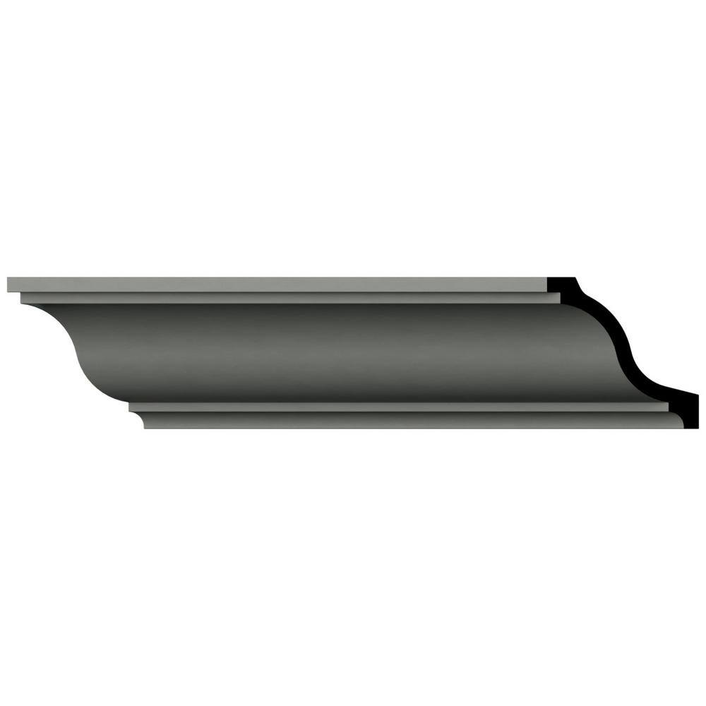 Ekena Millwork Morgan 3.125 in. D x 4.5 in. W x 96 in. L Polyurethane Crown Moulding