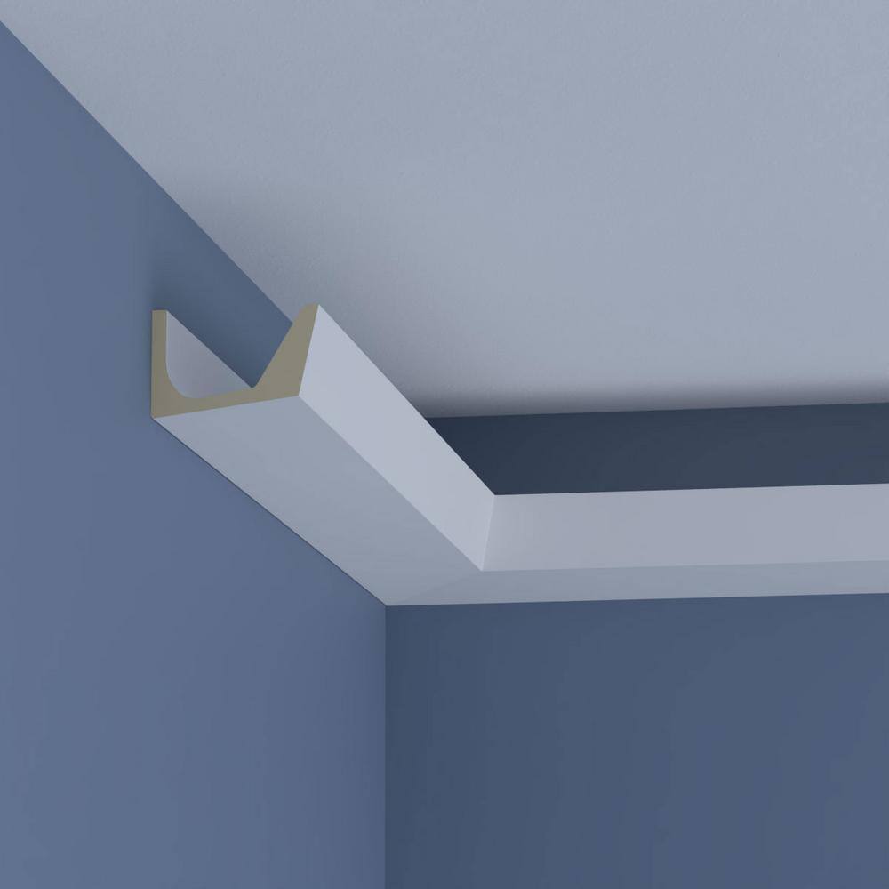 Ekena Millwork Anton 4.375 in. D x 4.375 in. W x 96 in. L Polyurethane Crown Moulding