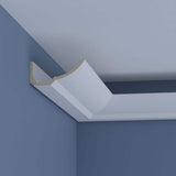 Ekena Millwork Benjamin 7 in. D x 7 in. W x 96 in. L Polyurethane Crown Moulding