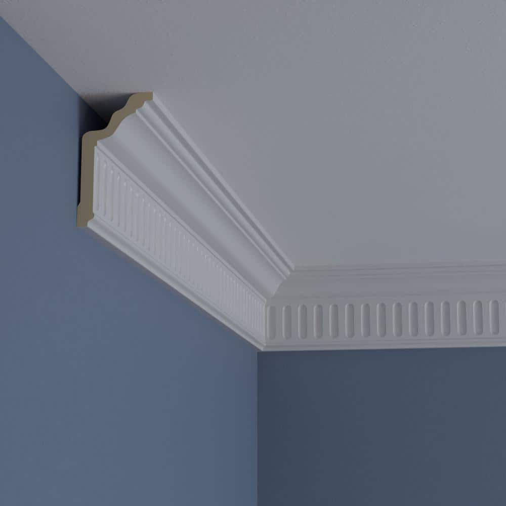 Ekena Millwork 2-1/4 in. x 4 in. x 94-1/2 in. Polyurethane Viceroy Crown Moulding