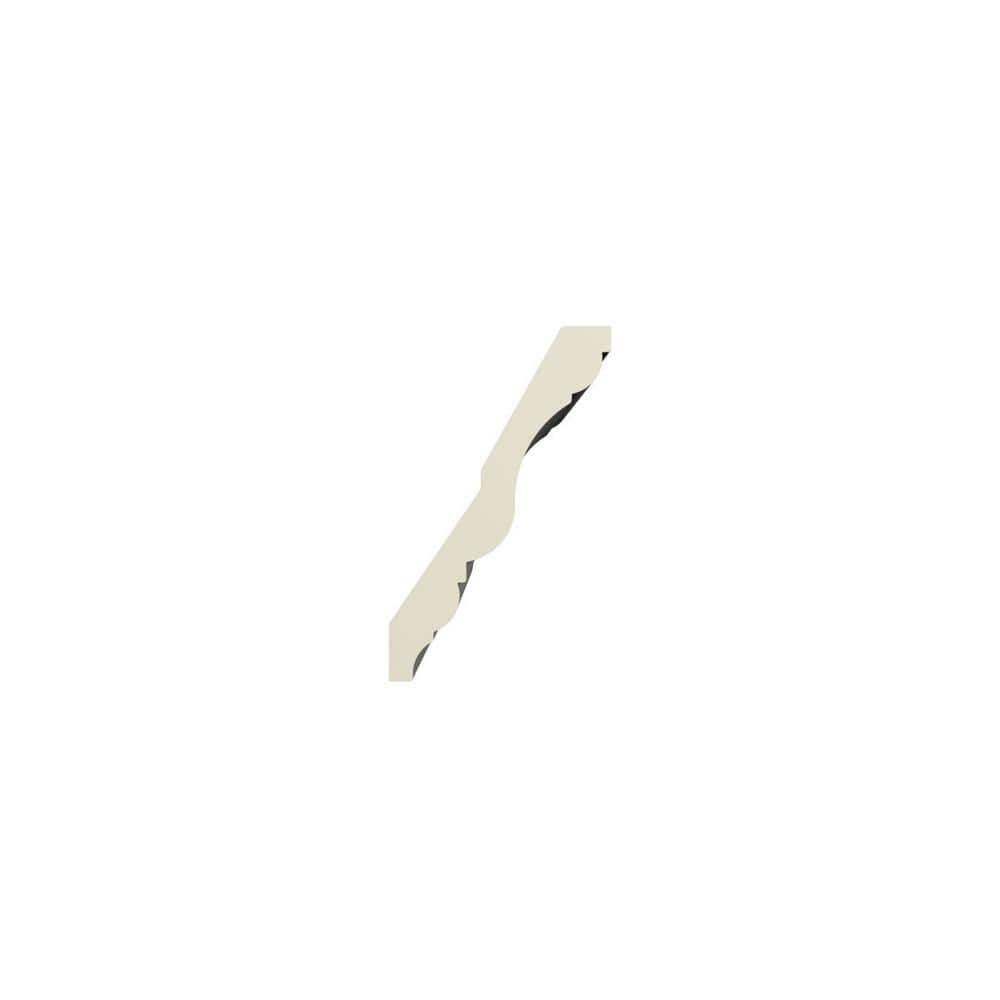 Ekena Millwork Alicia 2.5 in. D x 4.625 in. W x 96 in. L Polyurethane Crown Moulding