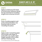Ekena Millwork Shia 2.875 in. D x 4.5 in. W x 94.5 in. L Polyurethane Crown Moulding