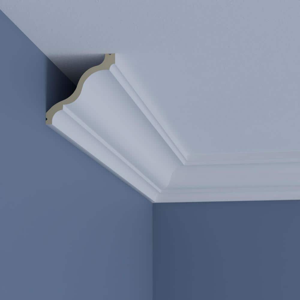 Ekena Millwork Azriel 3.5 in. D x 5 in. W x 96 in. L Polyurethane Crown Moulding