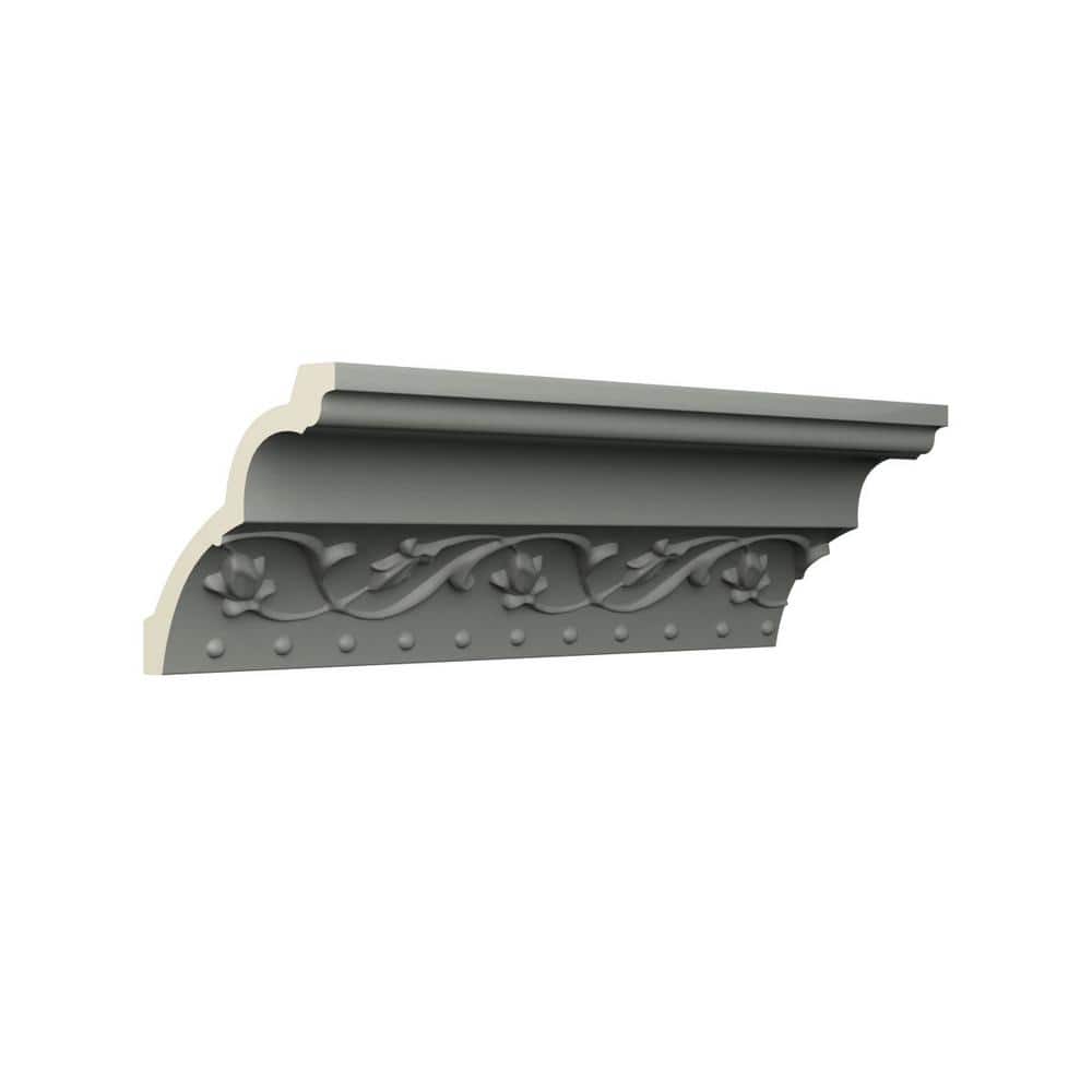Ekena Millwork Frisco 4 in. D x 5.5 in. W x 96 in. L Polyurethane Crown Moulding