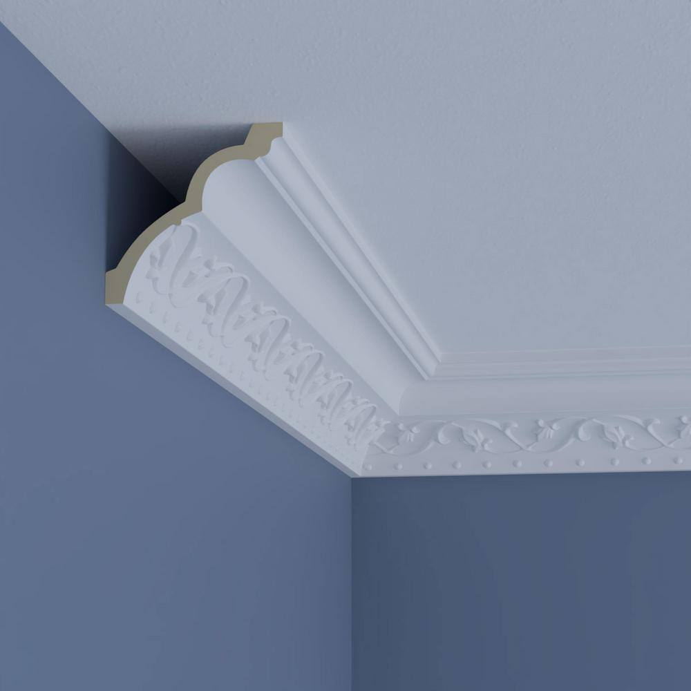 Ekena Millwork Frisco 4 in. D x 5.5 in. W x 96 in. L Polyurethane Crown Moulding